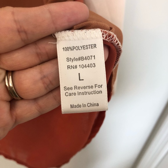 Sheer Color Block Button Down - Picture 5 of 5